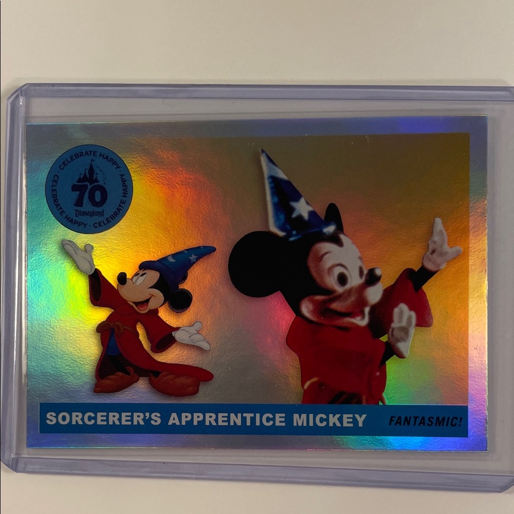 Disney Sorcerer's Apprentice Mickey Fantasmic Holographic Trading Card